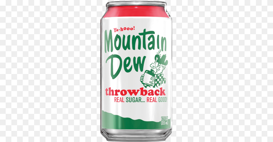 Mountain Dew Throwback, Can, Tin, Beverage, Soda Free Png