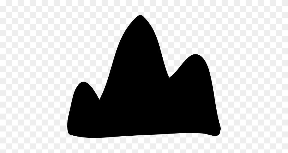 Mountain Hand Drawn Filled Silhouette, Clothing, Cowboy Hat, Hat Free Png Download
