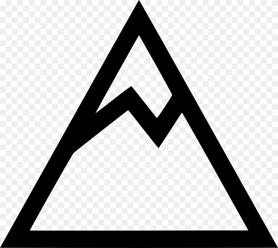 Mountain Hike Ice Cold Er Electricity Warning Sign Black And White, Triangle Png Image
