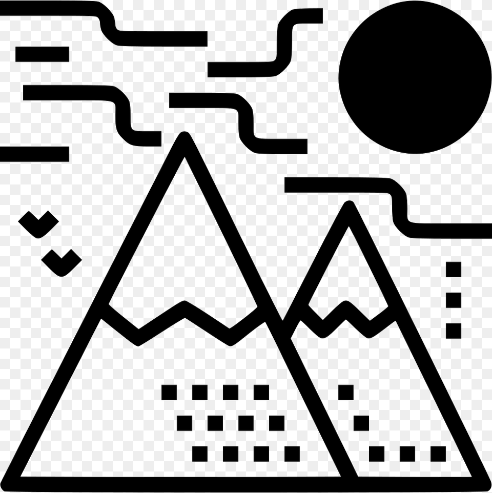 Mountain Hiking Trekking Climbing, Triangle, Stencil, Qr Code Png Image