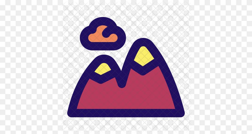Mountain Icon Clip Art, Purple Free Transparent Png