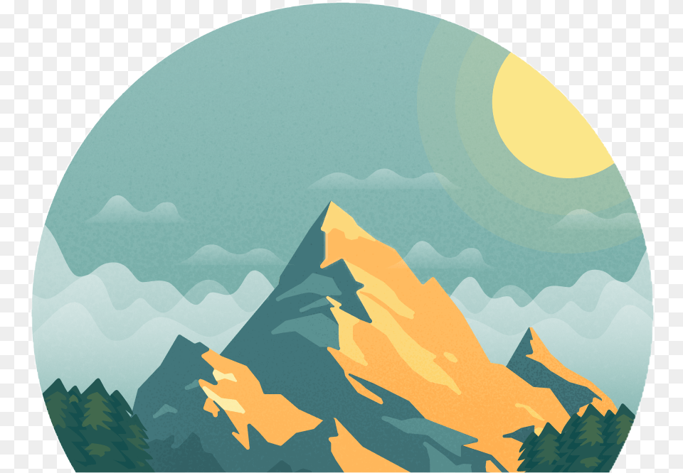 Mountain Illustration, Nature, Outdoors, Mountain Range, Peak Png
