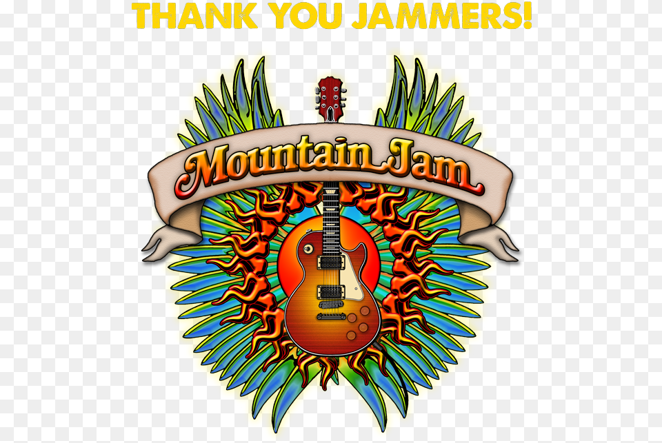 Mountain Jam Logo, Guitar, Musical Instrument, Person Free Png