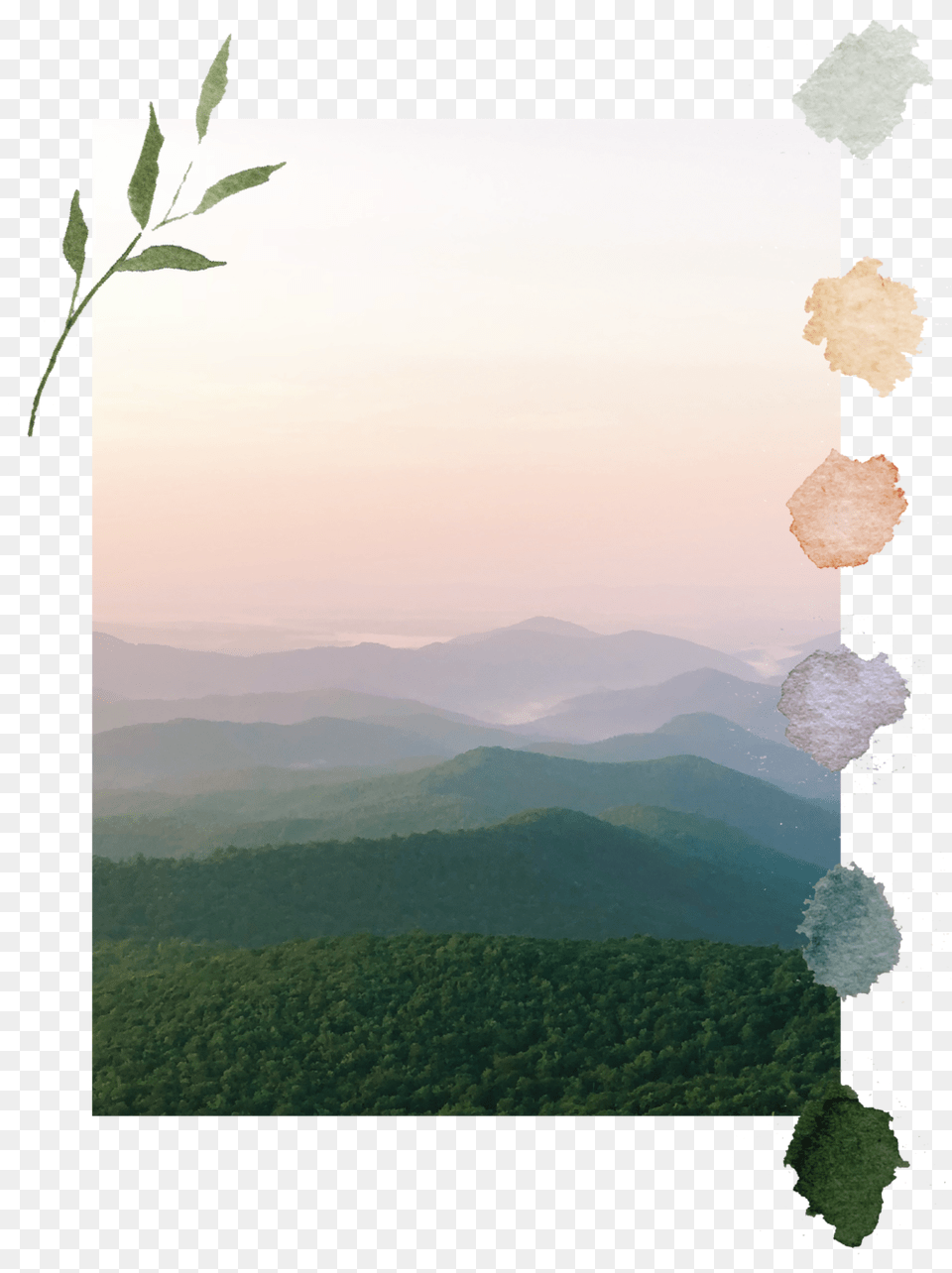 Mountain Layers Color Swatch, Outdoors, Weather, Vegetation, Plant Png Image