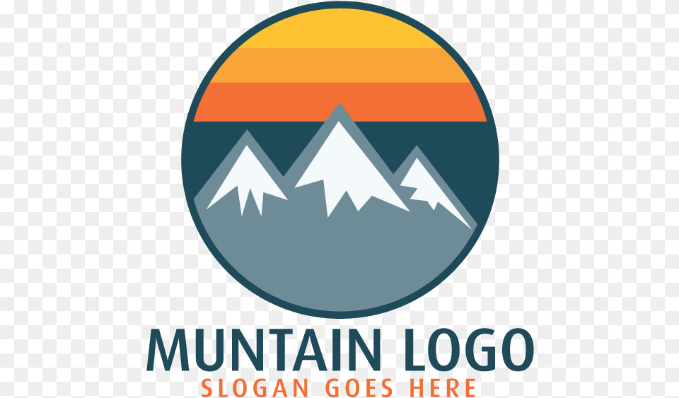 Mountain Logo Design Circle Mountain Logo, Astronomy, Moon, Nature, Night Free Transparent Png