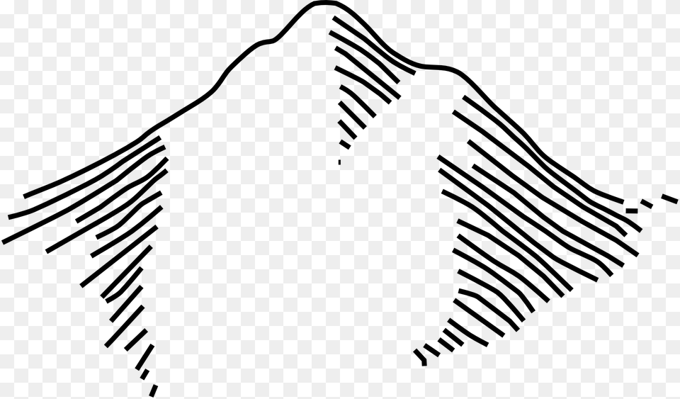 Mountain Map Symbols Geography Landscape, Gray Png