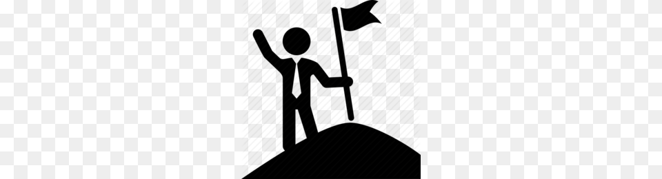 Mountain Peak Flag Clipart, People, Person, Silhouette, Cleaning Free Png Download