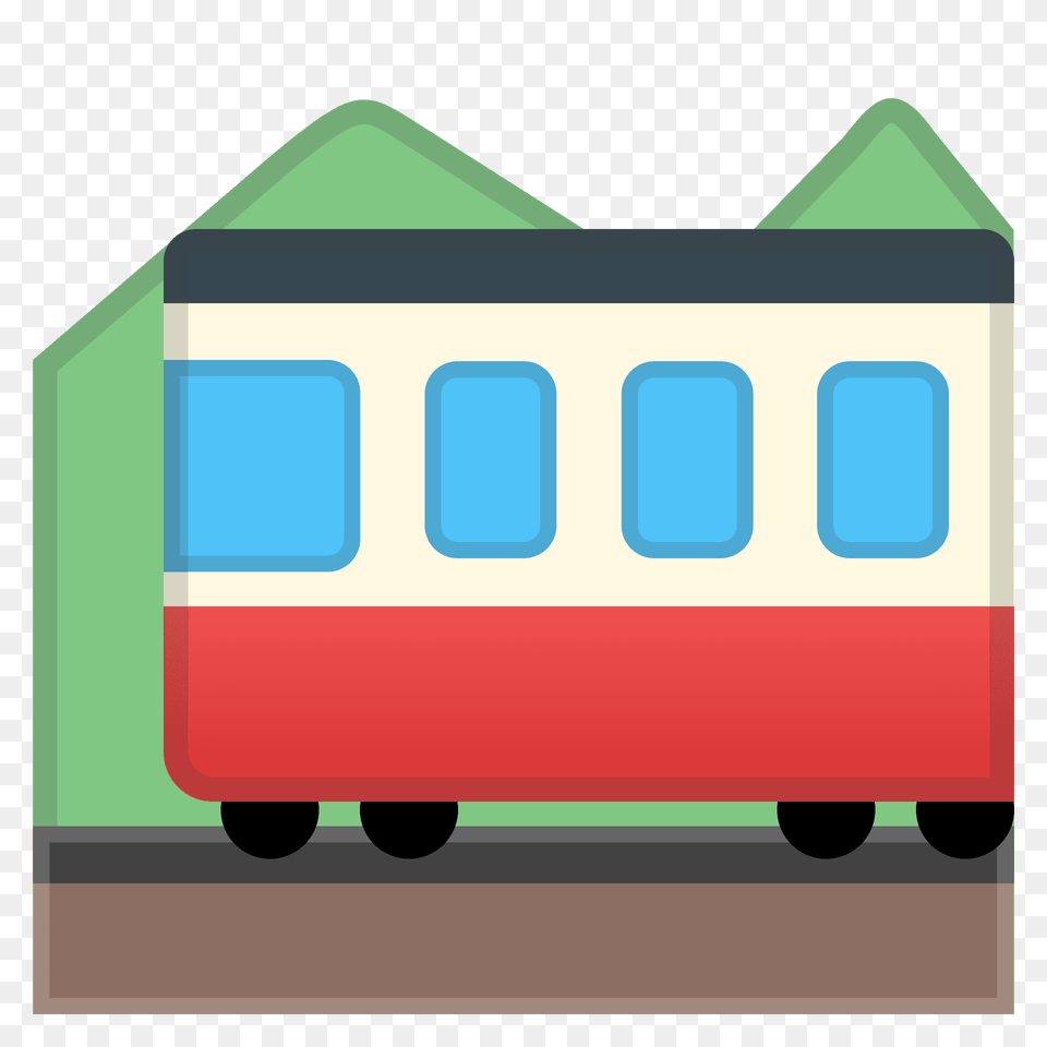 Mountain Railway Emoji Clipart, Passenger Car, Transportation, Vehicle, Machine Png