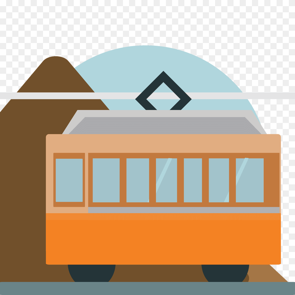 Mountain Railway Emoji Clipart, Bus, Transportation, Vehicle, Machine Free Transparent Png