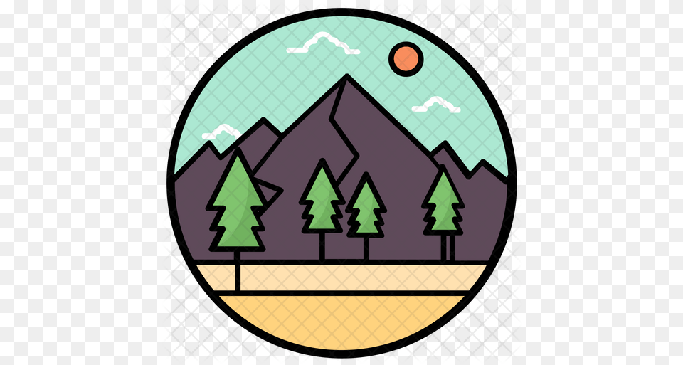 Mountain Range Icon Clip Art, Neighborhood, Outdoors, Nature Png Image