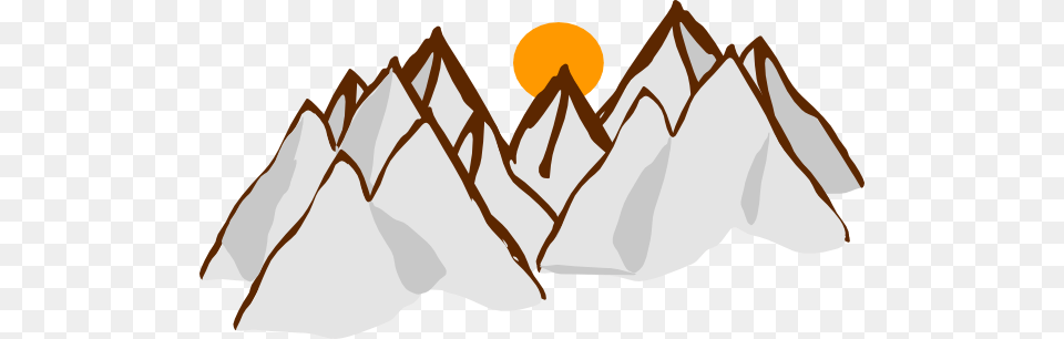 Mountain Range Sunset Clip Arts Download, Mountain Range, Nature, Outdoors, Peak Png Image