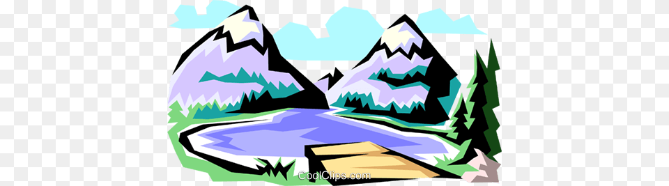 Mountain Scenes Royalty Vector Clip Art Illustration, Nature, Scenery, Ice, Outdoors Png