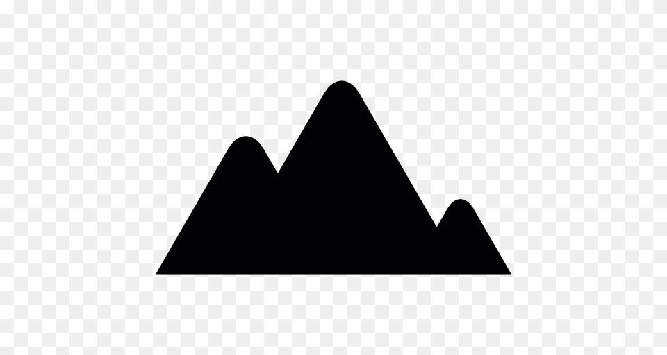 Mountain Summit, Triangle, Silhouette Free Png