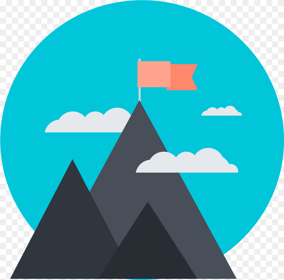 Mountain Summit Icon Flat Design Nature, Triangle, Outdoors Free Png