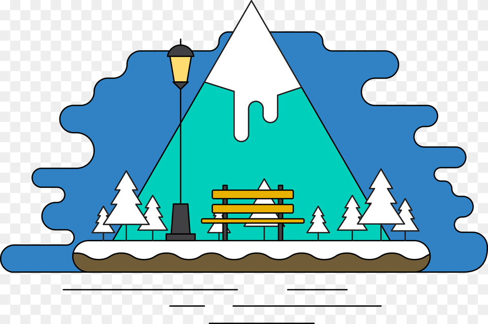 Mountain Sun Clipart Clip Art Royalty Stock Snow Clip Art, Triangle, Bench, Furniture, Bulldozer Free Transparent Png