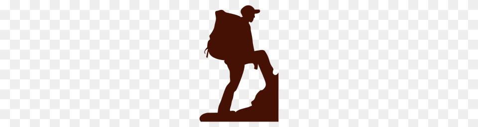 Mountain Trail Clipart Free Clipart, Person, Silhouette, Bag Png