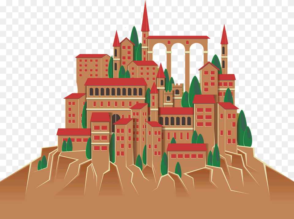 Mountain Village Clipart, Architecture, Building, Castle, Fortress Free Png Download