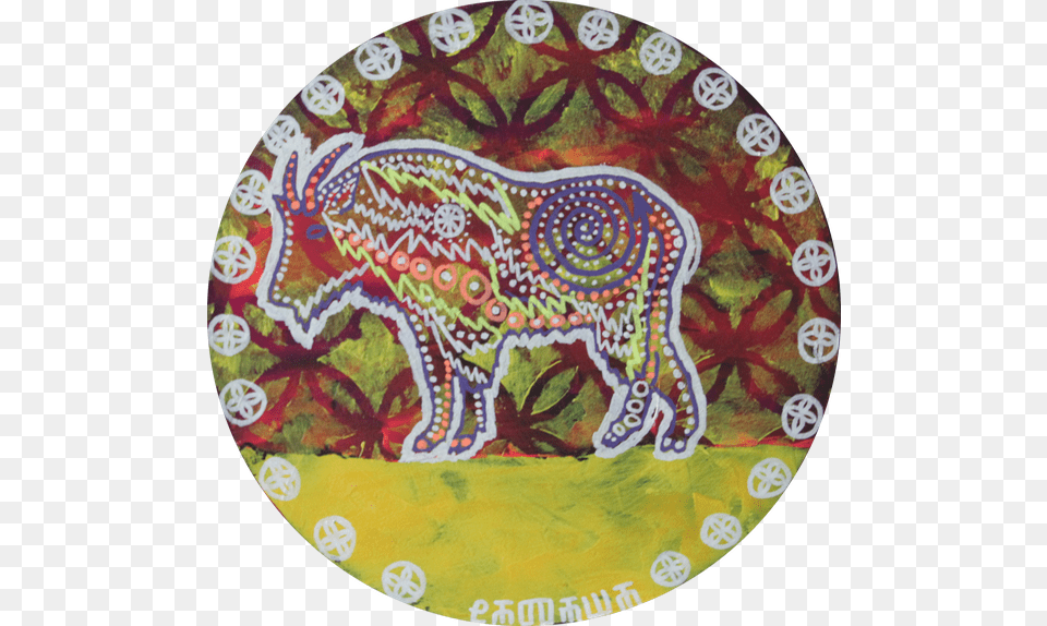 Mountaingoat Motif, Art, Pattern, Plate, Painting Free Png Download