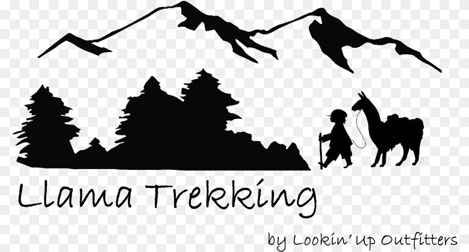 Mountains And Trees Svg, Person, Outdoors, Nature, Silhouette Free Transparent Png