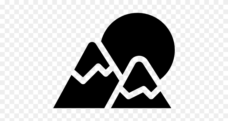 Mountains Icon, Stencil, Logo Png