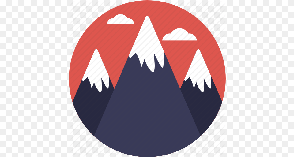 Mountains Nature Hills Landscape Snowy Peaks Icon Snowy Mountains Circle Icon, Logo, Home Decor, Outdoors, Sticker Free Transparent Png