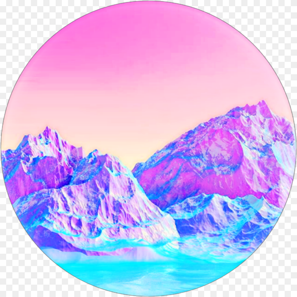 Mountains Vaporwave Download, Photography, Sphere, Ice, Nature Png
