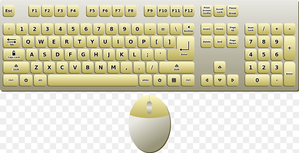 Mouse And Keyboard Clipart, Computer, Computer Hardware, Computer Keyboard, Electronics Free Png Download