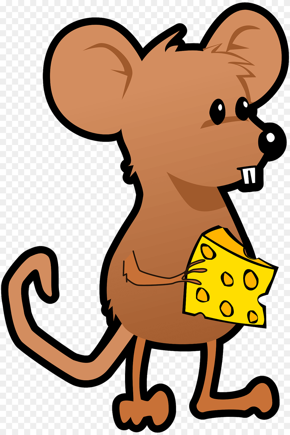 Mouse Character With Cheese Clipart, Animal, Mammal Free Transparent Png