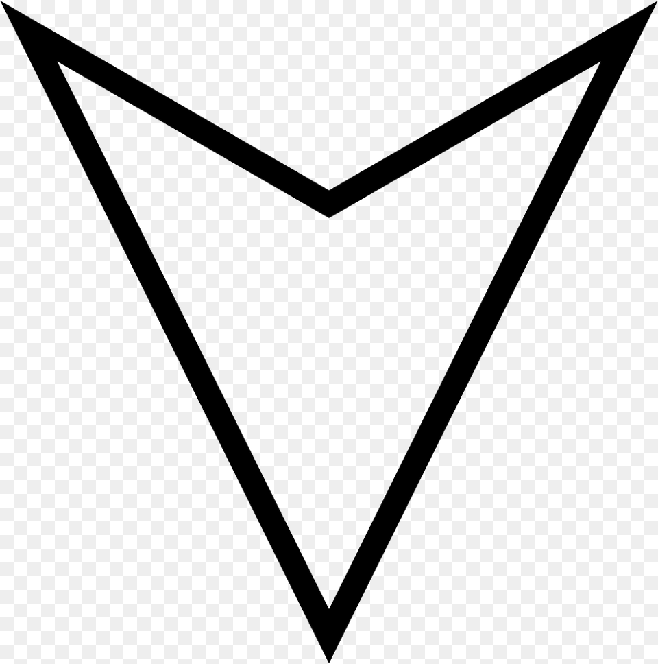 Mouse Cursor Pointing Down Arrow Triangle Shape, Bow, Weapon Png