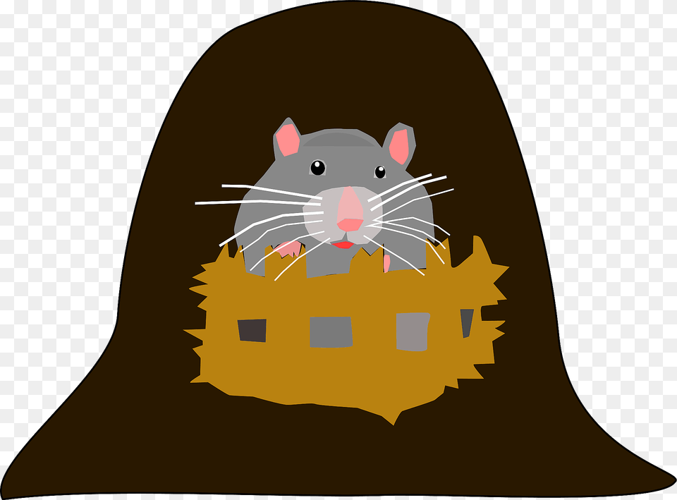 Mouse In Her House Clipart, Animal, Mammal, Rodent, Rat Free Transparent Png