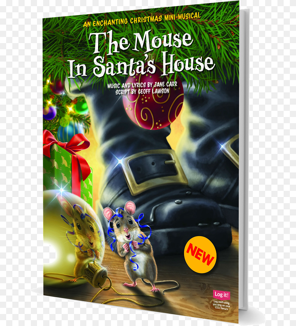 Mouse In Santa39s House, Book, Publication, Animal, Comics Png