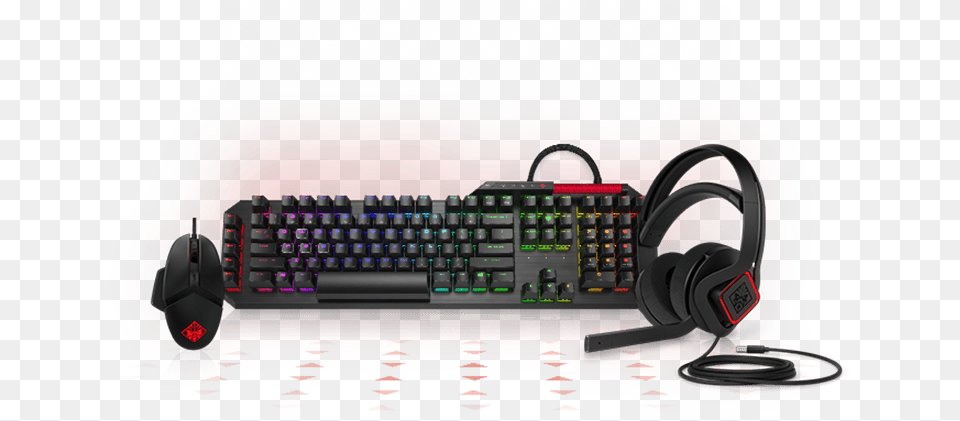 Mouse Keyboard And Headphone Hp Omen Sequencer Keyboard, Computer, Computer Hardware, Computer Keyboard, Electronics Free Png