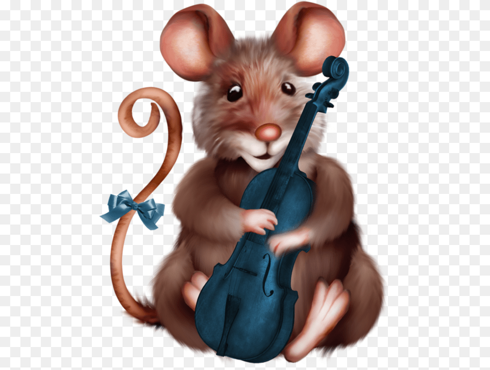 Mouse Playing Violin, Baby, Person, Animal, Mammal Png Image