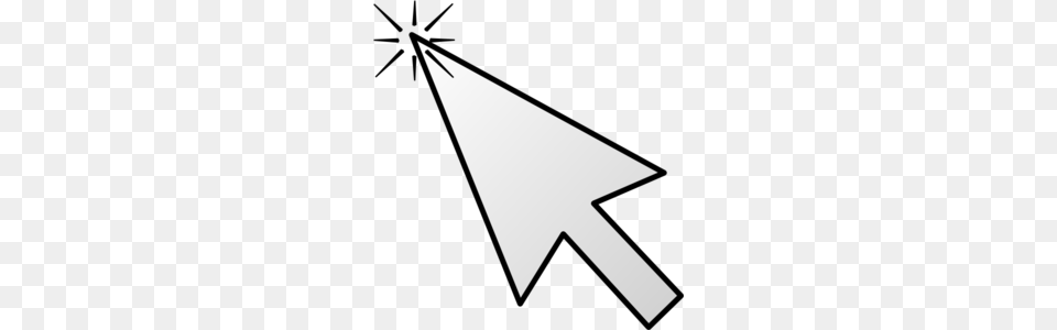 Mouse Pointer With Clicked Flashes Clip Art, Arrow, Arrowhead, Weapon, Rocket Free Png Download