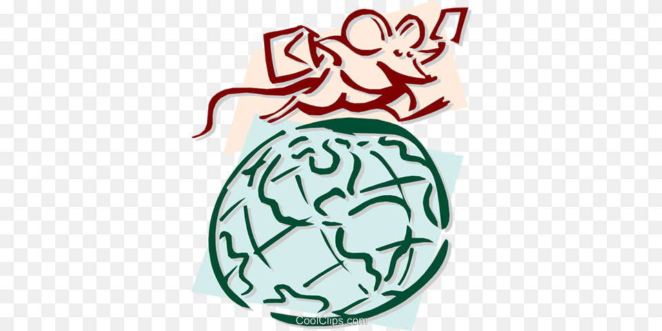 Mouse Traveling The World Concept Royalty Free Vector Clip Art, Sphere, Soccer, Ball, Sport Png