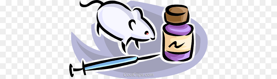 Mouse With Drugs Royalty Vector Clip Art Illustration, Bottle, Animal, Mammal, Rabbit Free Png