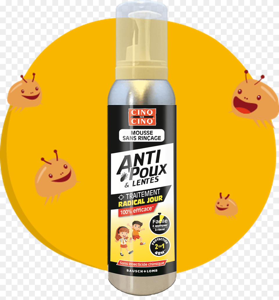 Mousse Sans 2 En 1 Anti Poux Amp Lentes Natura Cosmetics, Tin, Bottle, Can, Spray Can Png Image