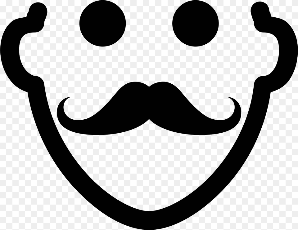 Moustache, Gray Free Png