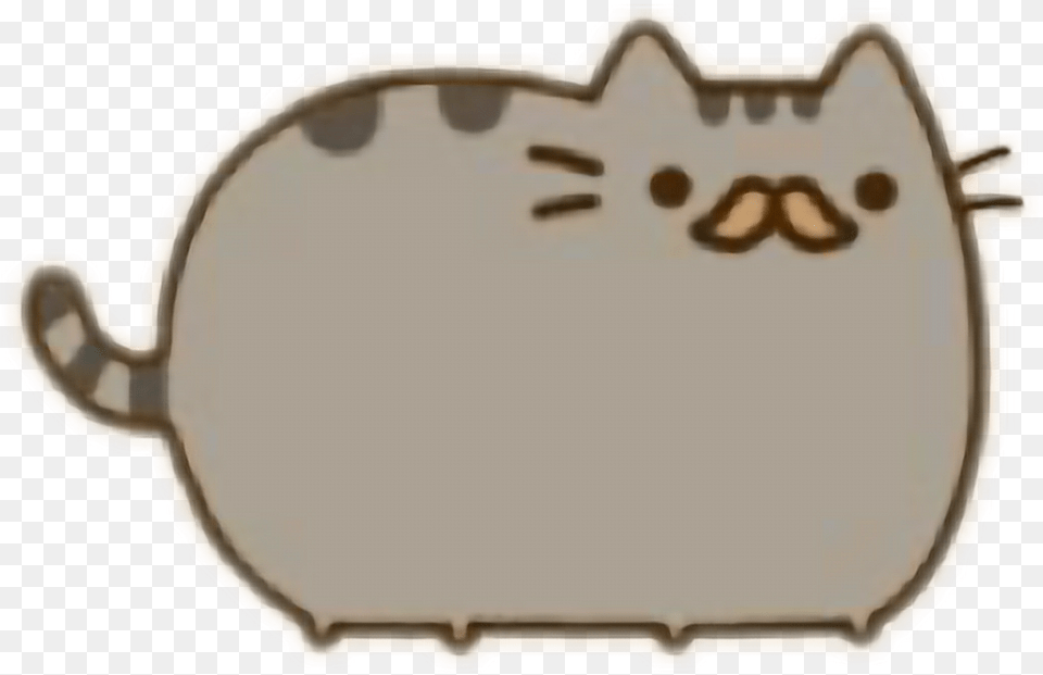 Moustache Cat Freetoedit Pusheen Cats Cute Animated, Bag, Face, Head, Person Free Png Download