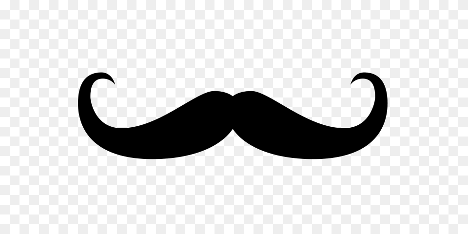 Moustache Clipart Handlebar Mustache, Gray Free Png