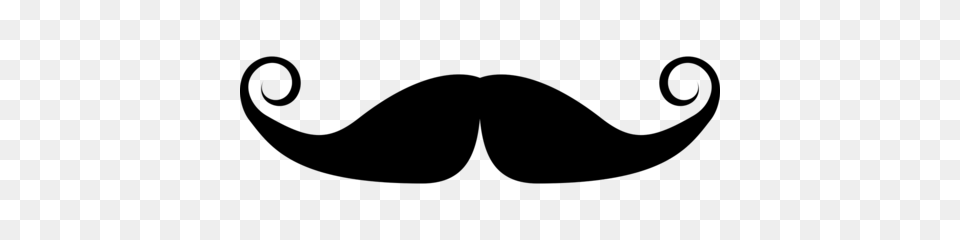Moustache Clipart Italian Mustache, Gray Free Png