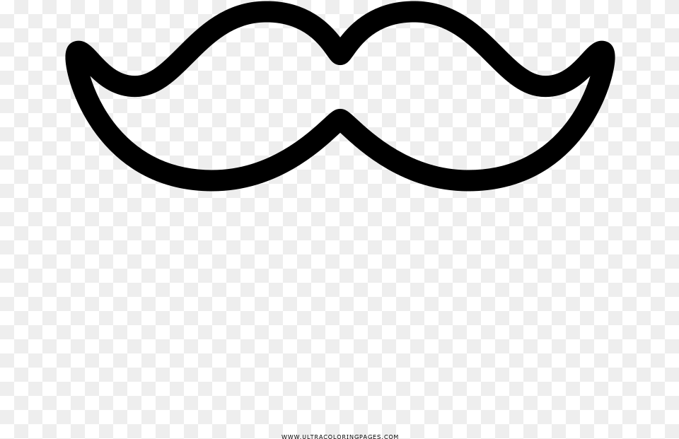 Moustache Coloring, Gray Png