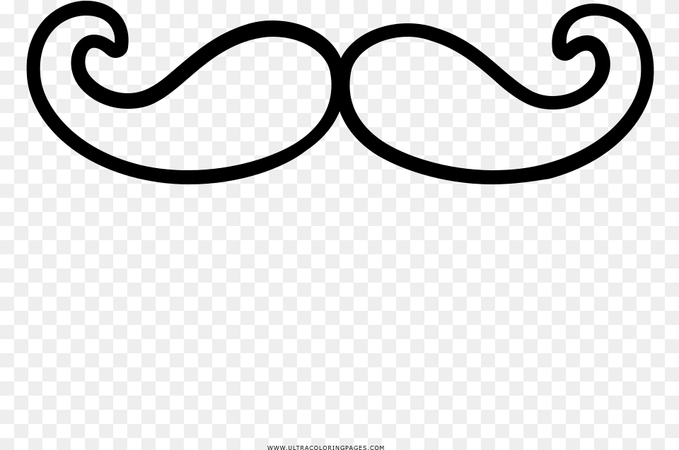 Moustache Coloring, Gray Free Transparent Png