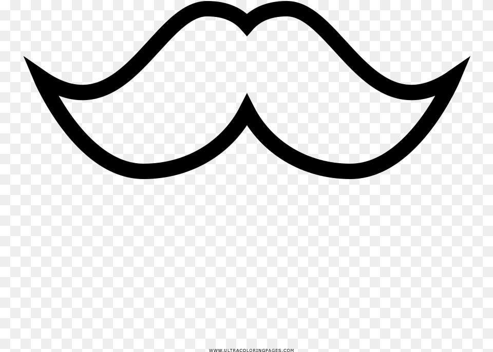 Moustache Coloring, Gray Free Png