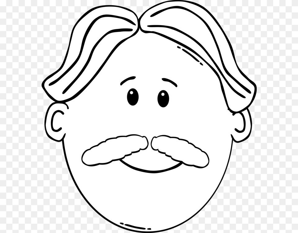 Moustache Coloring Book Man Beard Face, Head, Person, Stencil, Baby Png