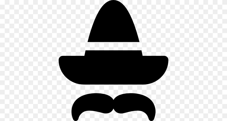 Moustache Male Facial Hair Costume Icon, Clothing, Hat, Stencil, Head Png Image