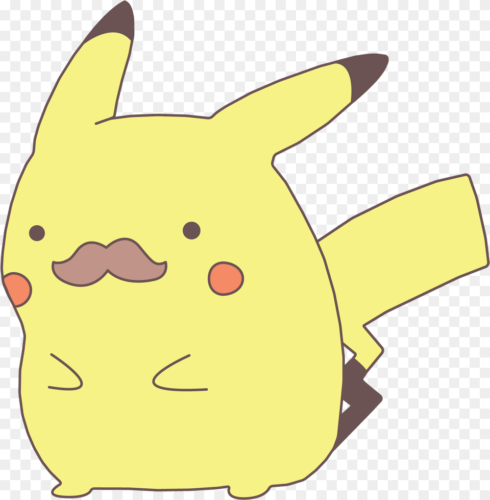 Moustache Pikachu, Plush, Toy, Animal, Fish Png Image