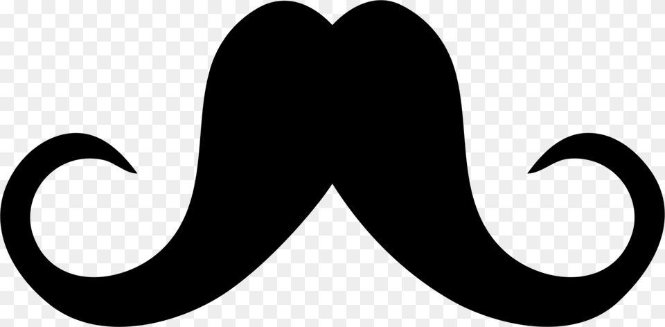 Moustache Silhouette Beard Goatee Hair, Gray Free Png Download