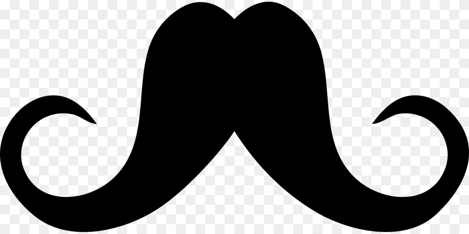 Moustache Silhouette Beard Goatee Hair Mustache Clipart, Gray Free Png Download