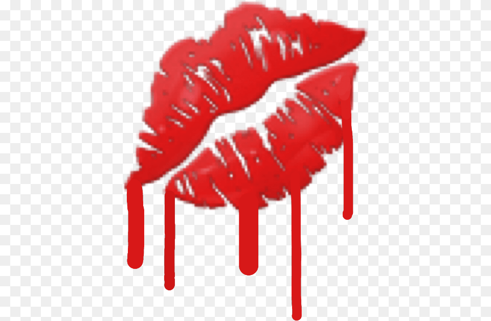 Mouth Blood Emoji Freetoedit Kiss Emoji, Body Part, Person, Baby, Cosmetics Png Image